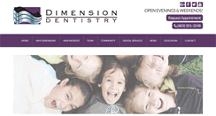 Desktop Screenshot of dimensiondentistry.com