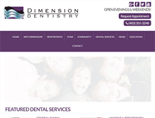 Tablet Screenshot of dimensiondentistry.com